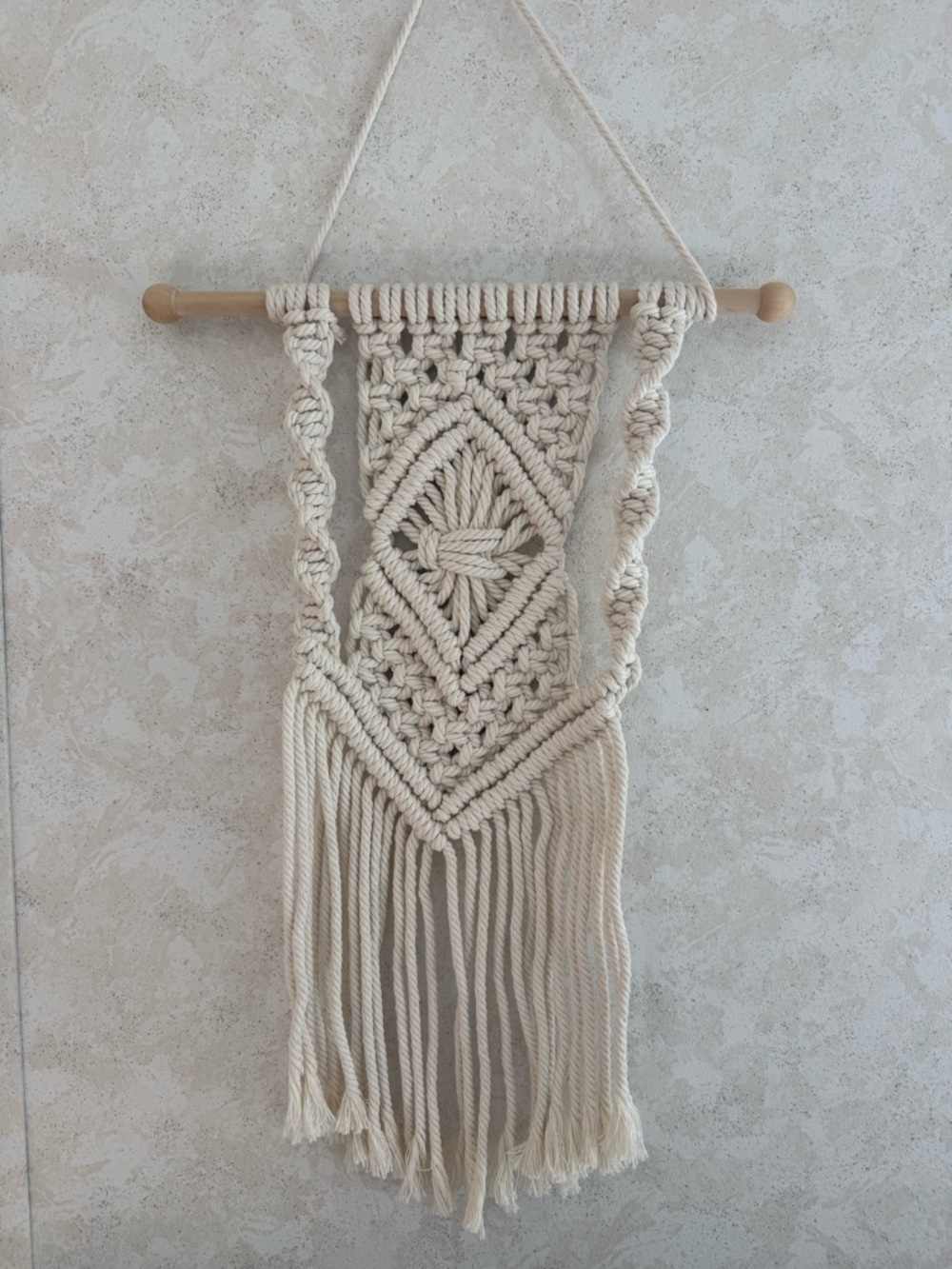 Handmade Macrame Wall Hanging in Natural Cream